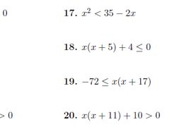 Quadratic inequalities worksheet (with detailed solutions) | Teaching