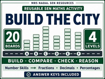 Build the City SEN Maths Activity | 20 Reusable Boards | 4 Levels