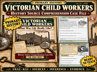 Victorian Child Workers Source Investigation | KS2–KS3 History Comprehension Pack
