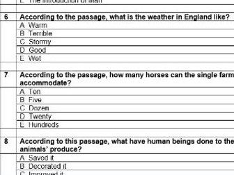 11 Plus/11 + English Comprehension Test