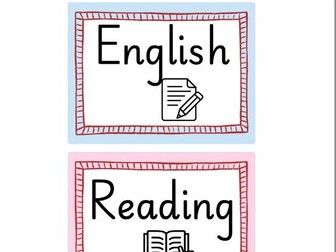 Subject Tray Labels