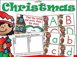 Christmas Literacy Activity Read and Write the Room PreK (USA Edition)