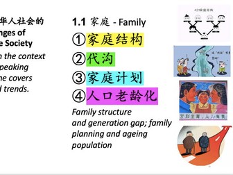 Edexcel A Level  Chinese Theme 1.1 family introduction