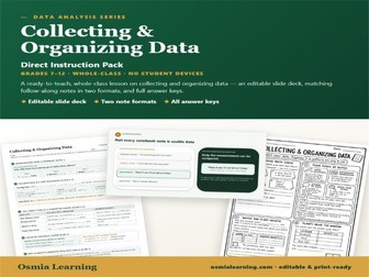 Collecting & Organizing Data Direct Pack