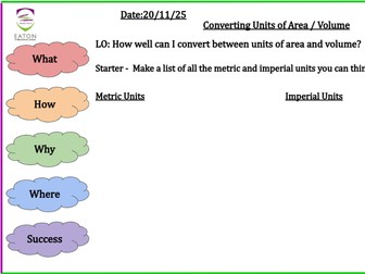 Converting Units of Area and Volume