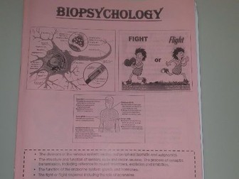 Biopsychology 1st year booklet