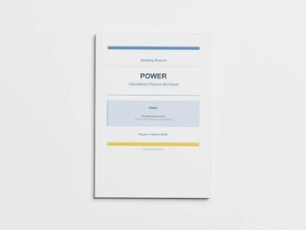 Power P=E/t - Edexcel GCSE Physics Calculation Practice Book