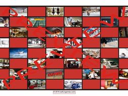 Airports and Hotels Checker Board Game