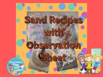 Sand Sensory Recipes