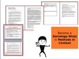 *FULL LESSON* Become a Sociology Ninja in Methods in Context. A-Level Sociology Education