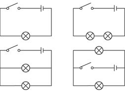Useful Science or Physics worksheets on Circuits for Key Stage 2 And 3