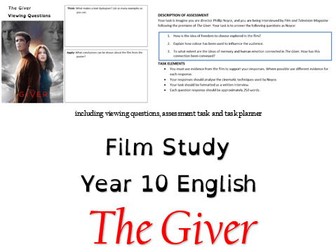 Mini Unit: Film Analysis - The Giver