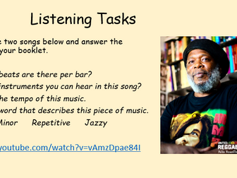 KS3 Reggae Music Lessons (1-3)