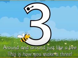 number formation to 10 with rhymes posters teaching