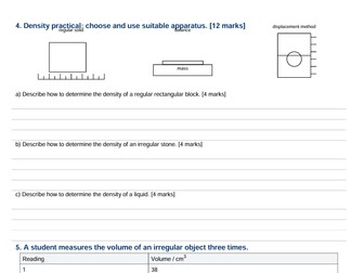 AQA GCSE Physics Particle Model Worksheets & Answers
