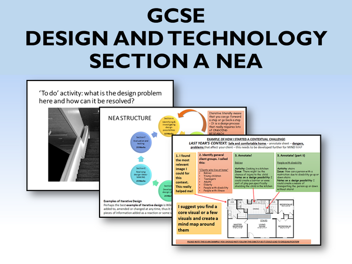 2021 AQA DT GCSE NEA Guide To Section A | Teaching Resources