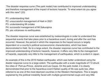 Hazardous earth 33 marker - OCR A-level Geography