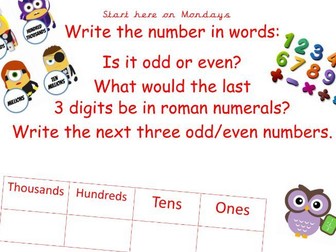 Number of the day (UKS2)