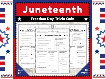 Juneteenth Quiz for Kids : Educational Trivia Questions for 2nd Graders