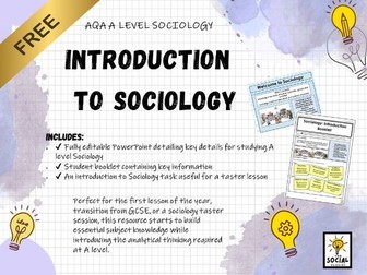 AQA A Level Sociology - Introduction to Sociology