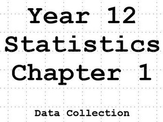 Year 12 STATISTICS chapter 1 SAMPLING matching cards, labeling, Q&A, quiz with ANSWERS