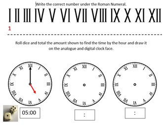 Roman Numerals - Time by the Hour