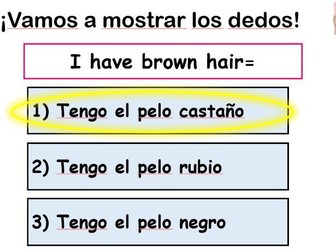 Year 7 Spanish Lesson 10 - Hair Eyes