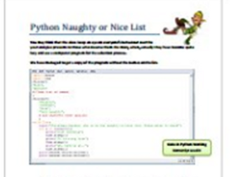 Python Naughty/Nice Christmas Program