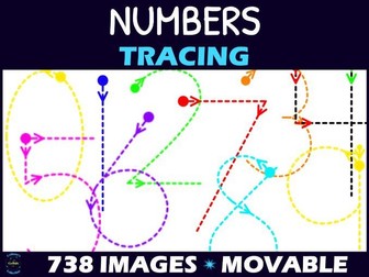 Tracing Numbers Font Clipart
