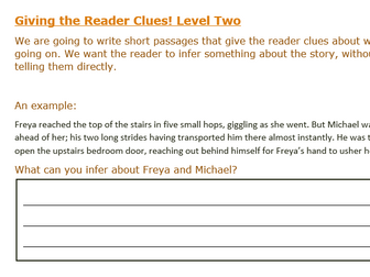 Giving the Reader Clues! Level Two – UKS2, KS3 Composition, Comprehension