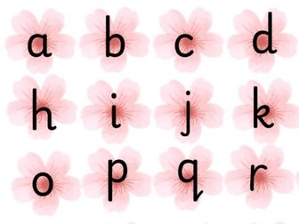 Blossom alphabet