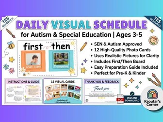 Visual Schedule for Autism & Early Years