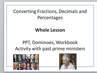 Functional skills maths. Converting fractions, decimals, percentages and probability. Whole Lesson.