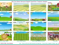 Barnyard English PowerPoint Game Template-An Original by ESL Fun Games