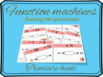 Function machines - finding the operations treasure hunt