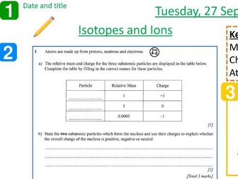 Isotopes and ions