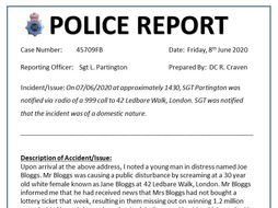 Writing a crime report ks3 picture
