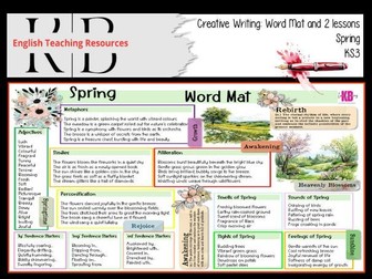 Creative Writing: Spring - Word Mat and 2 lessons.