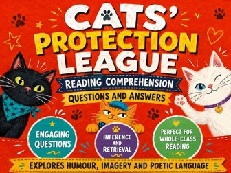 The Cats' Protection League (Poem) - Comprehension - KS2