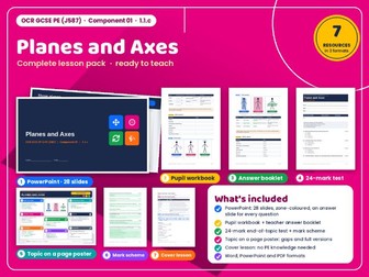 OCR GCSE PE (J587) 04: Planes and Axes of Movement – Complete Topic Pack