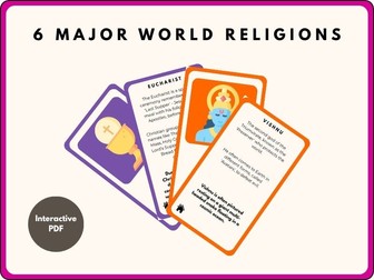 Interactive World Religions Bundle: Christianity Islam Judaism Sikhism Hinduism Buddhism KS2/KS3 RE
