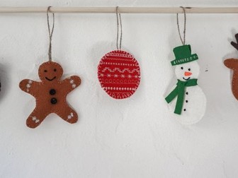 Christmas Decorations Sewing Years 5 and 6