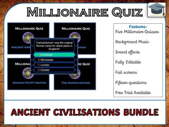 Ancient Civilisations Millionaire Quiz Bundle