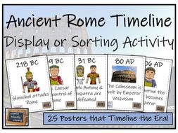 KS2 / KS3 Ancient Rome Timeline Display and Sorting Activity | Teaching ...