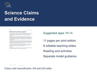 Science Claims and Evidence | Fair Tests and Data