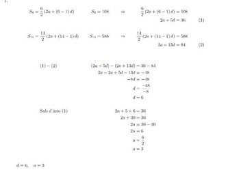 Arithmetic Sequence / Series Worksheet