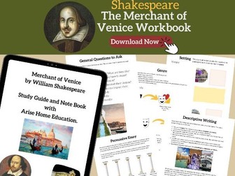 Merchant of Venice Workbook and Study Guide