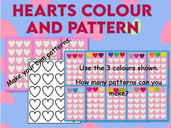 Heart Shape Colour and Pattern Work
