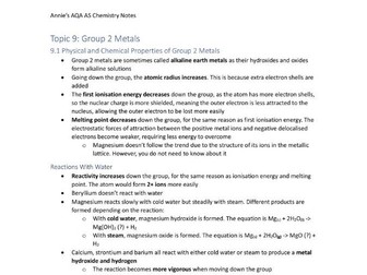 AS/A-Level Year 1 Chemistry Notes