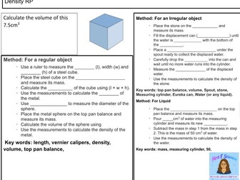Physics required practical revision sheets bundle